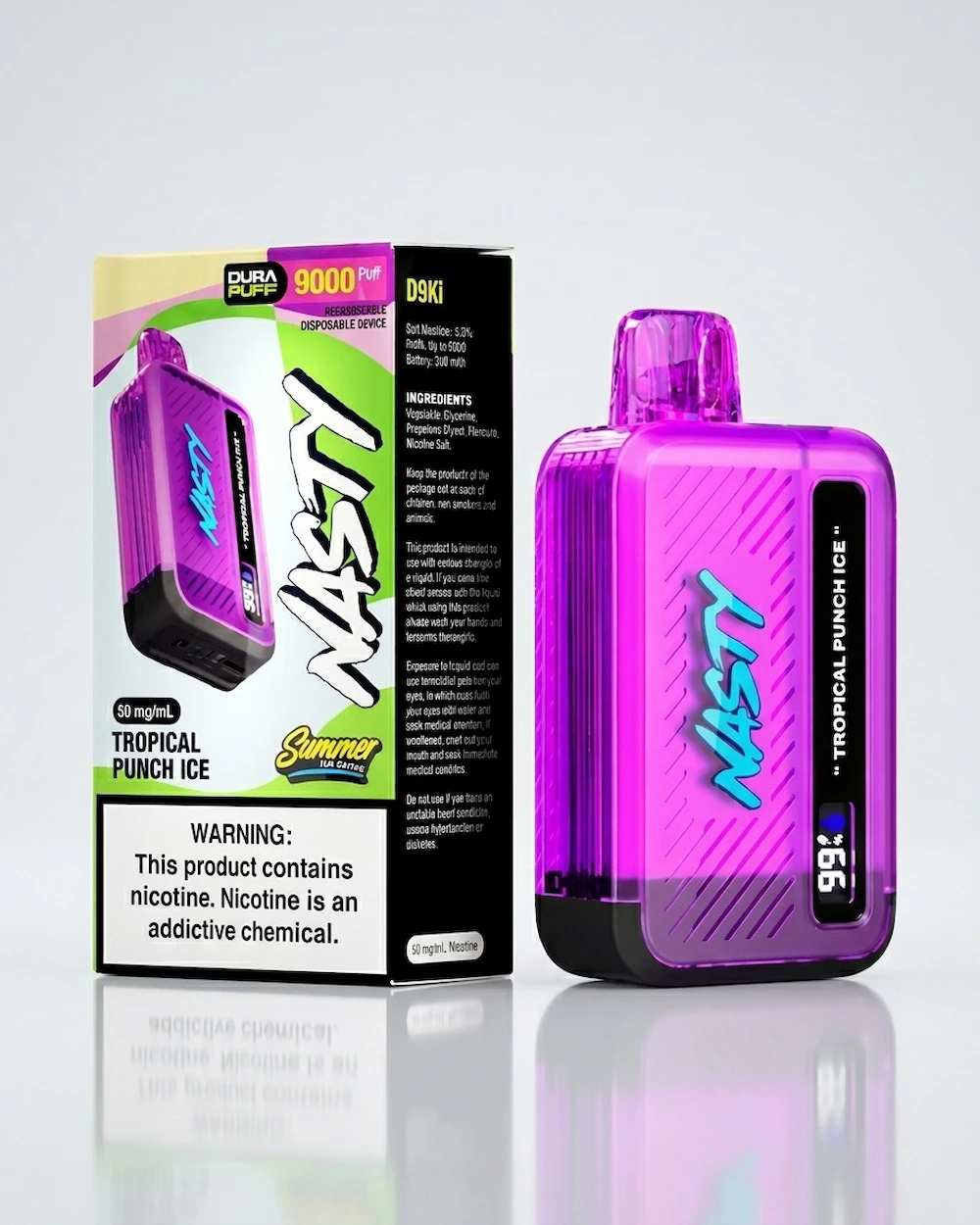 Nasty Bar Tropical Punch Ice 9000 Puffs Disposable Vape - Summer Ice Series