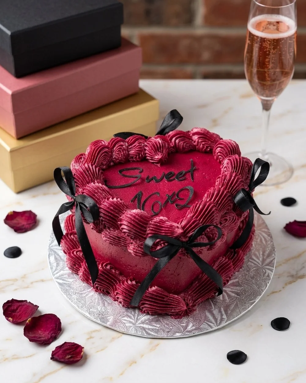 scarlet twin celebration cake