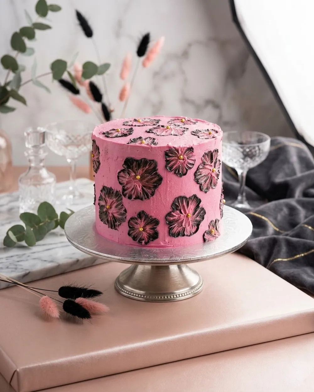 the midnight rose cake