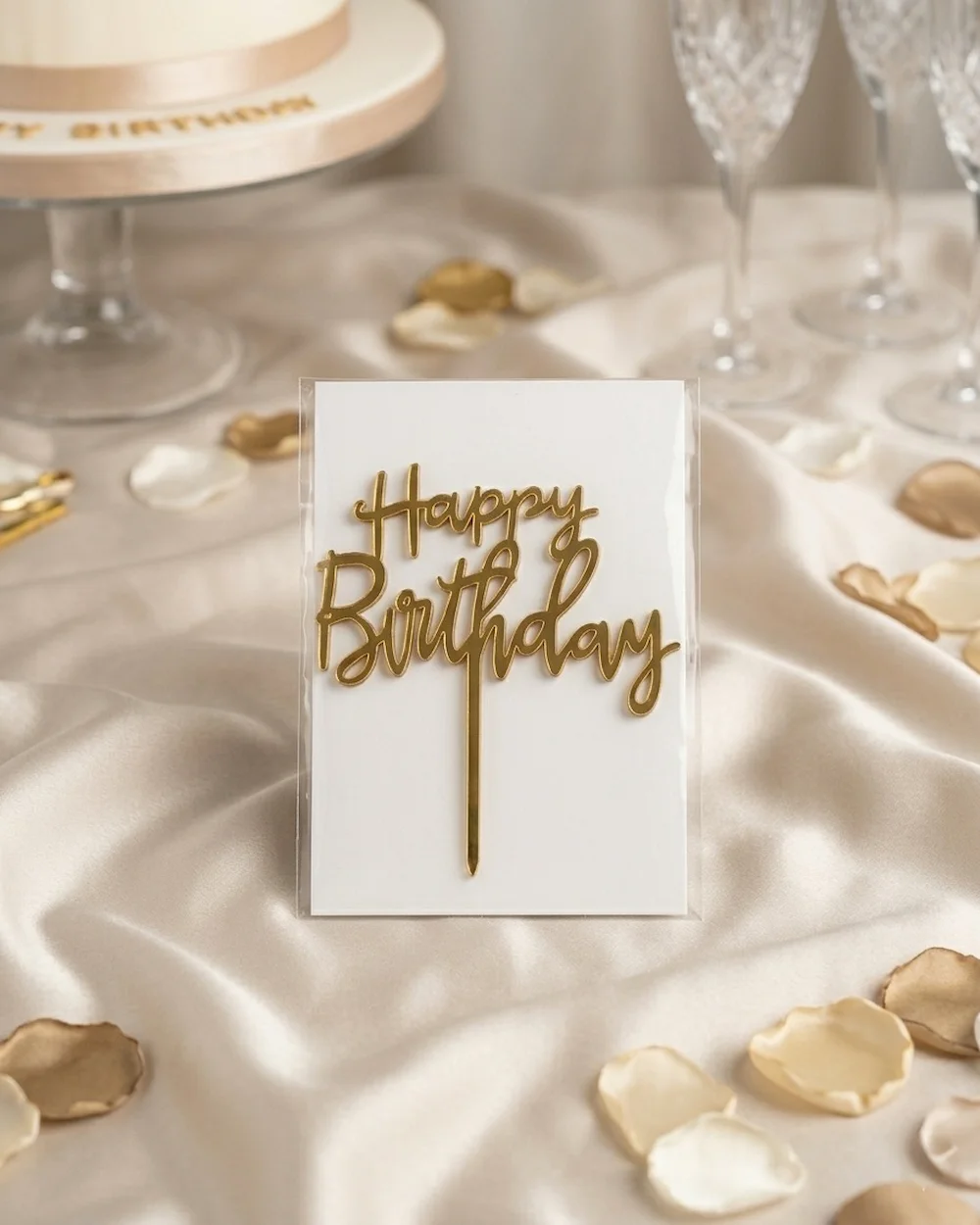 gold birthday sign