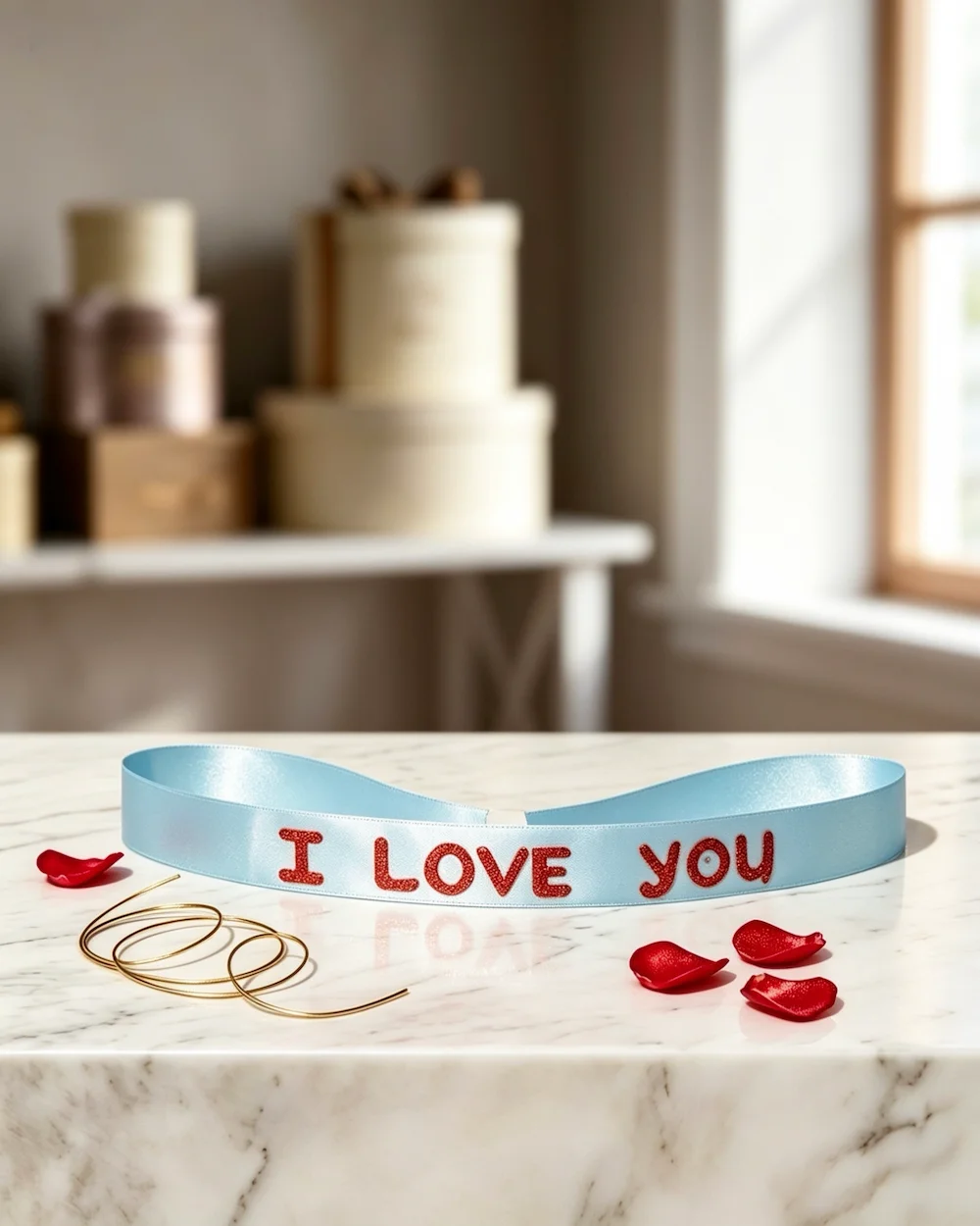 I Love You Ribbon Sash